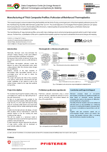 Enlarged view: Poster Manufacturing of Thick Composite Profiles: Pultrusion of Reinforced Thermoplastics